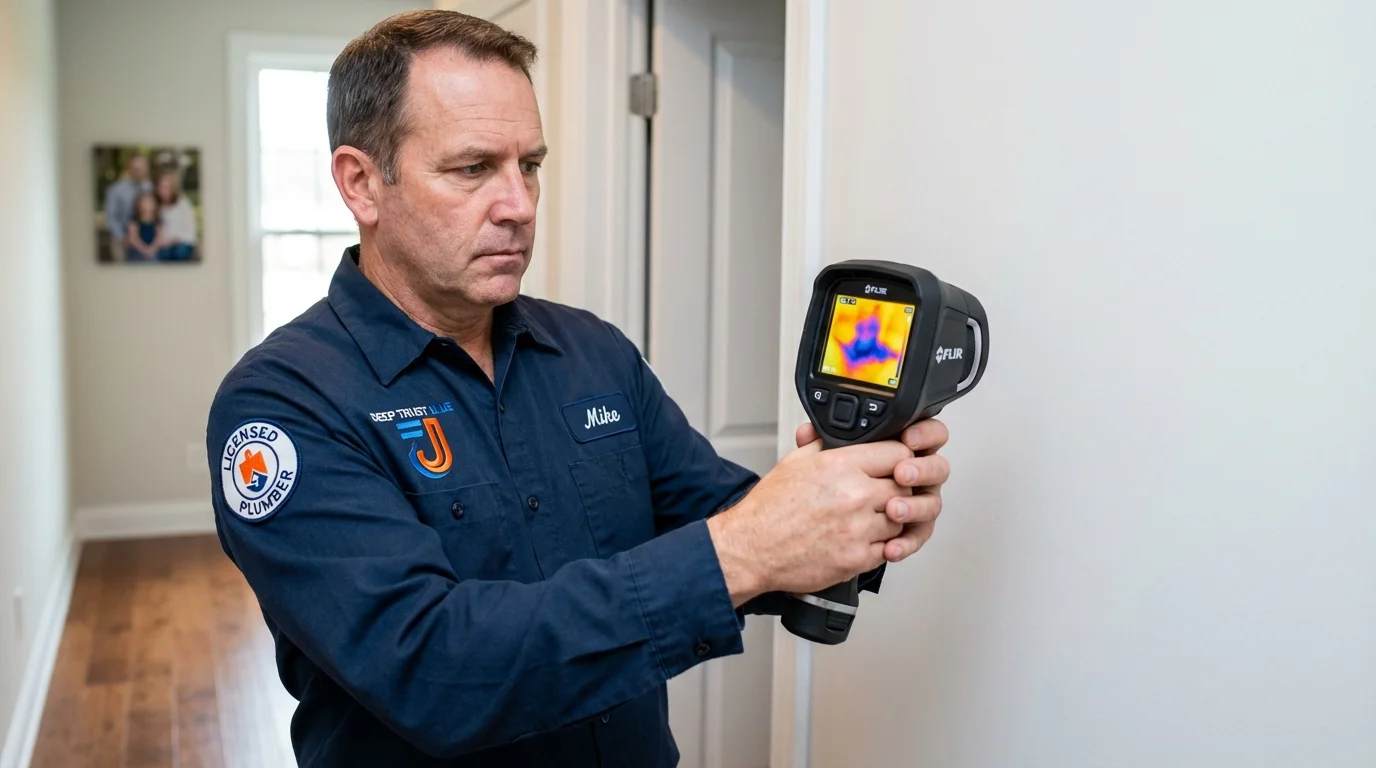 Thermal imaging leak detection by Johns Plumbing LLC in Wendell